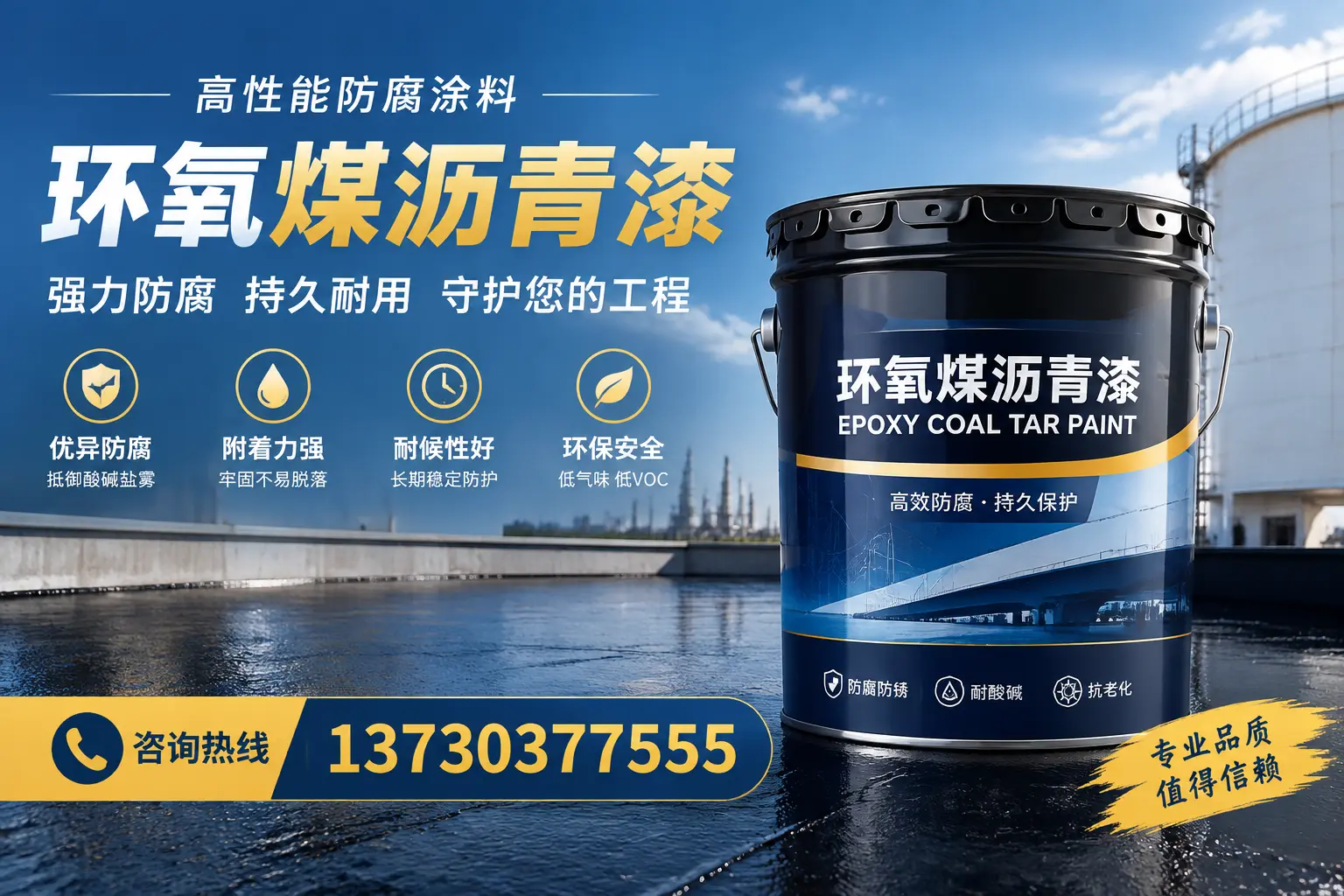 环氧煤沥青漆的耐久性分析，适合潜江的使用场景